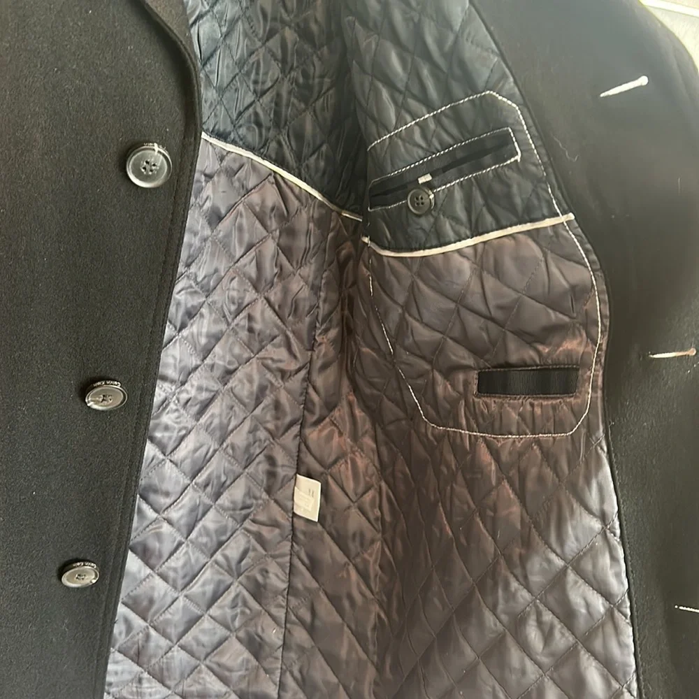 CALVIN KLEIN Classic Fit Wool Blended Overcoat - Medium - Picture 6 of 8